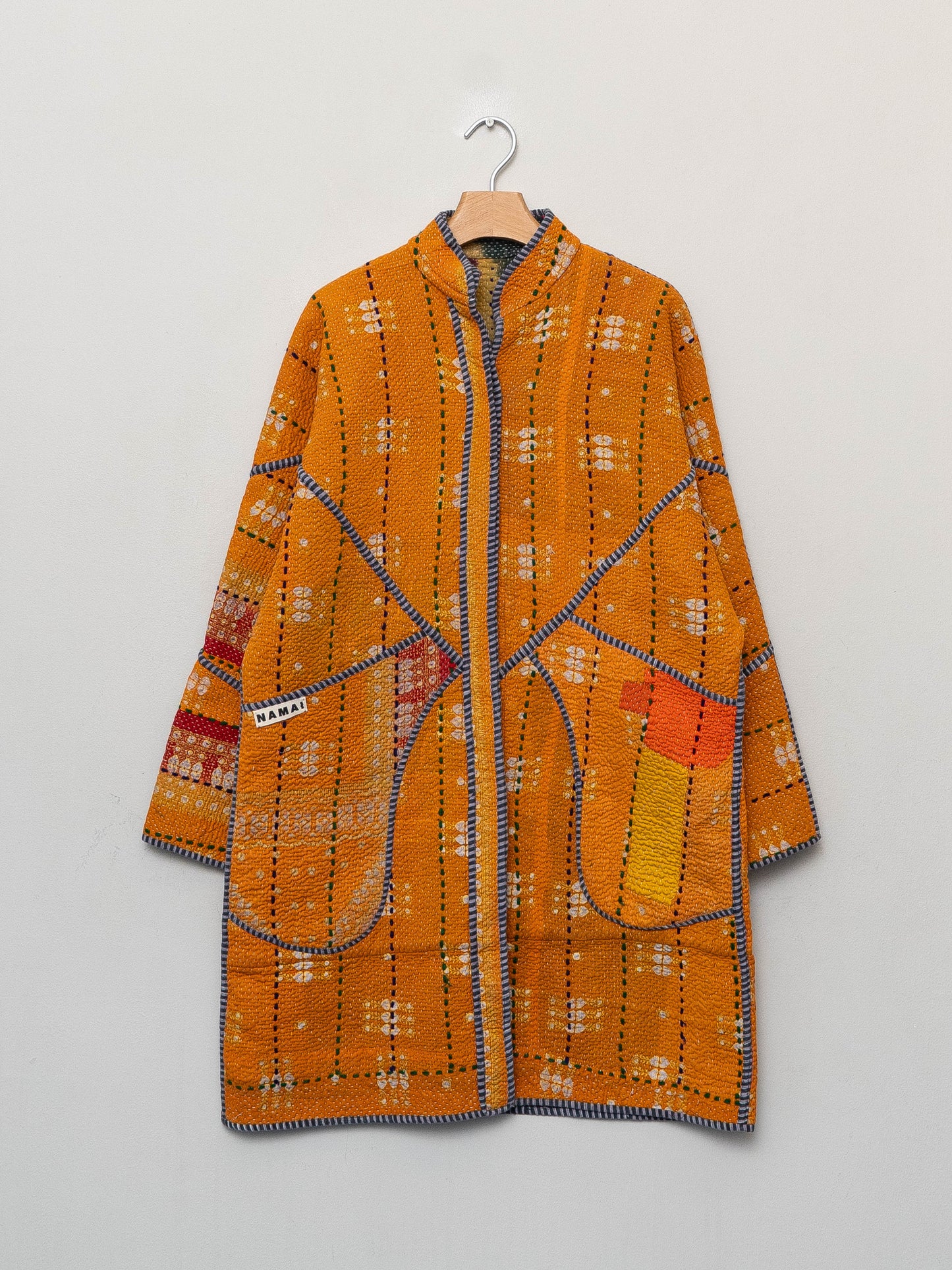 The Sai Quilted Patchwork Kantha Coat