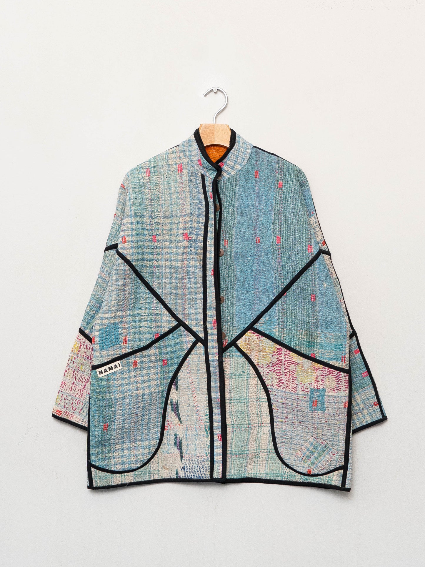 The Narmada Quilted Patchwork Kantha Jacket