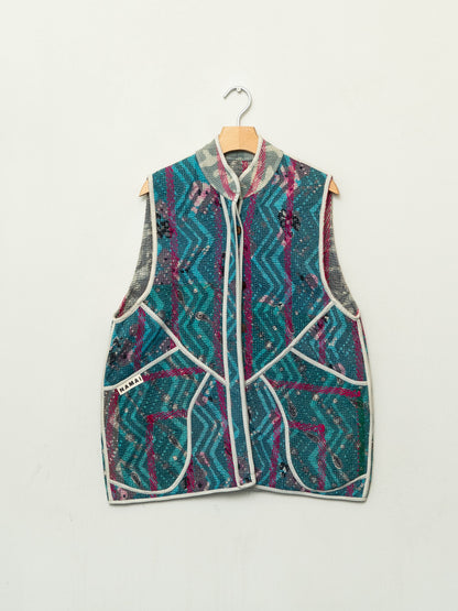 The Ladhiya Quilted Plant Dyed Kantha Vest