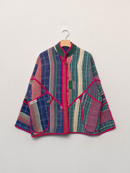 The Ladhiya Quilted Patchwork Kantha Jacket