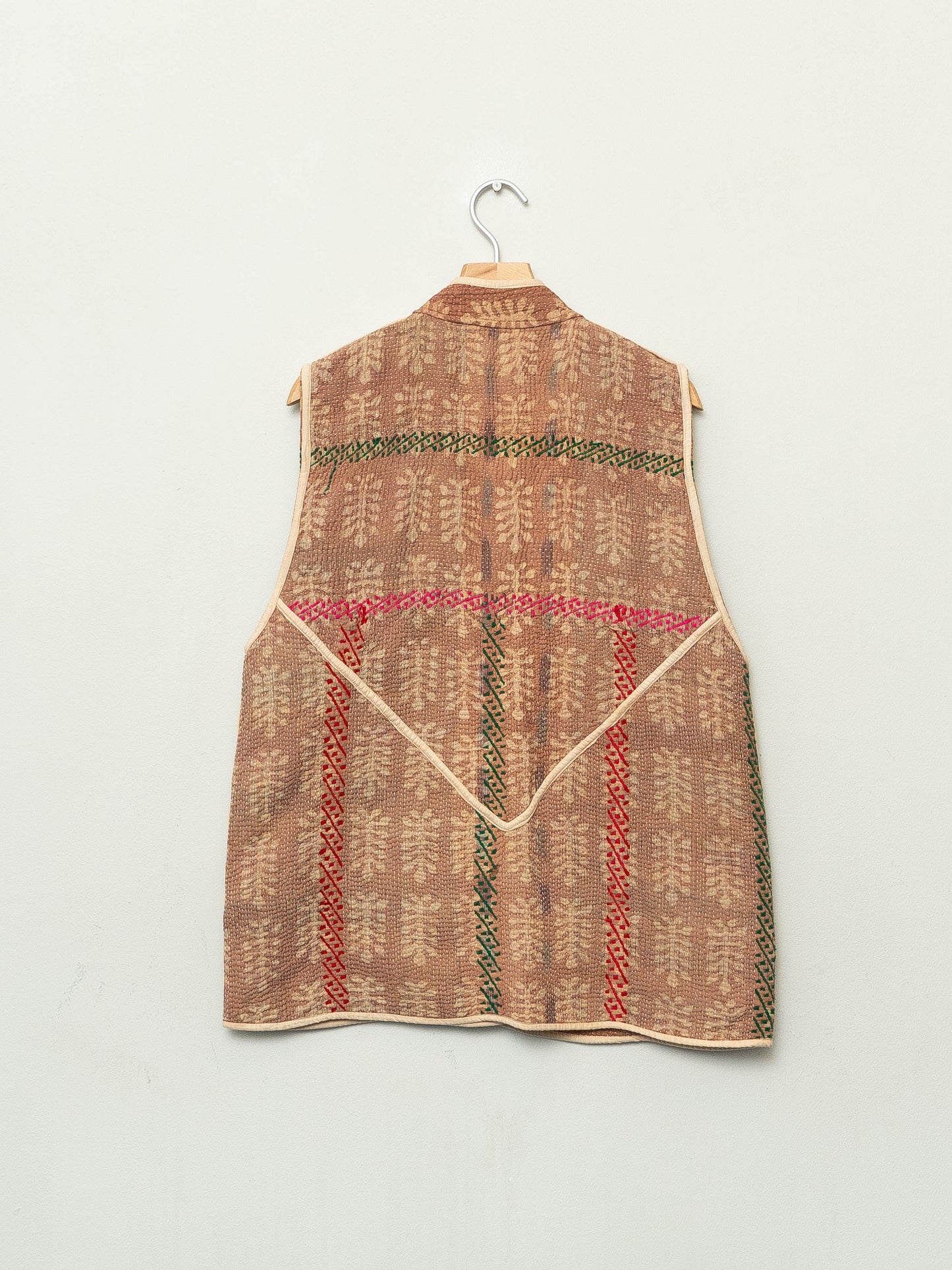 The Ladhiya Quilted Plant Dyed Kantha Vest