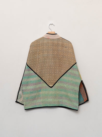 The Ladhiya Quilted Patchwork Kantha Jacket