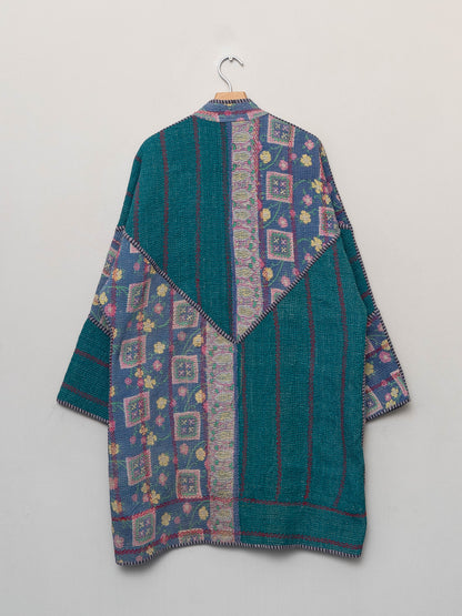 The Sai Quilted Patchwork Kantha Coat