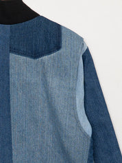 The Veda Denim Bomber Jacket - Medium