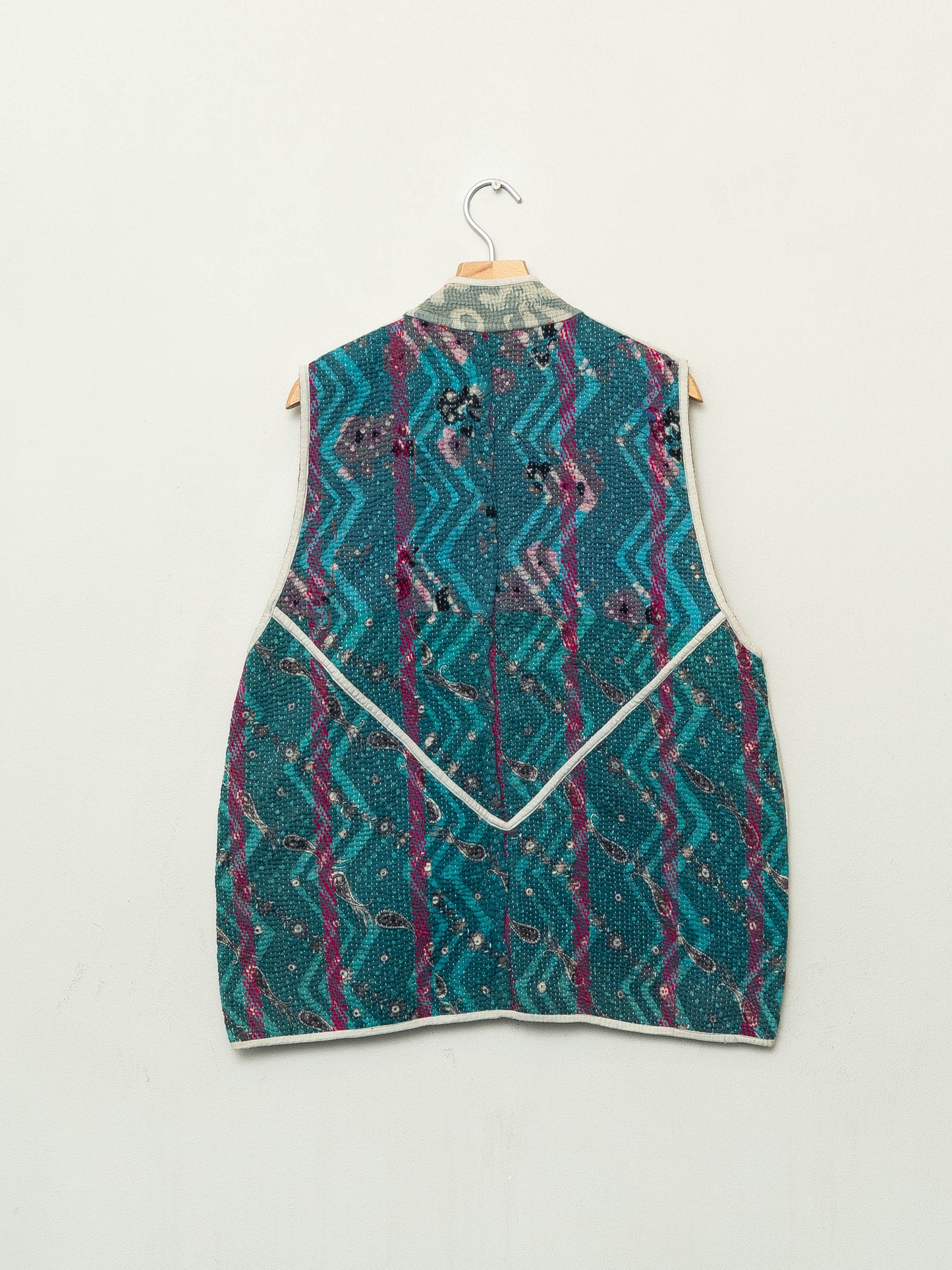 The Ladhiya Quilted Plant Dyed Kantha Vest