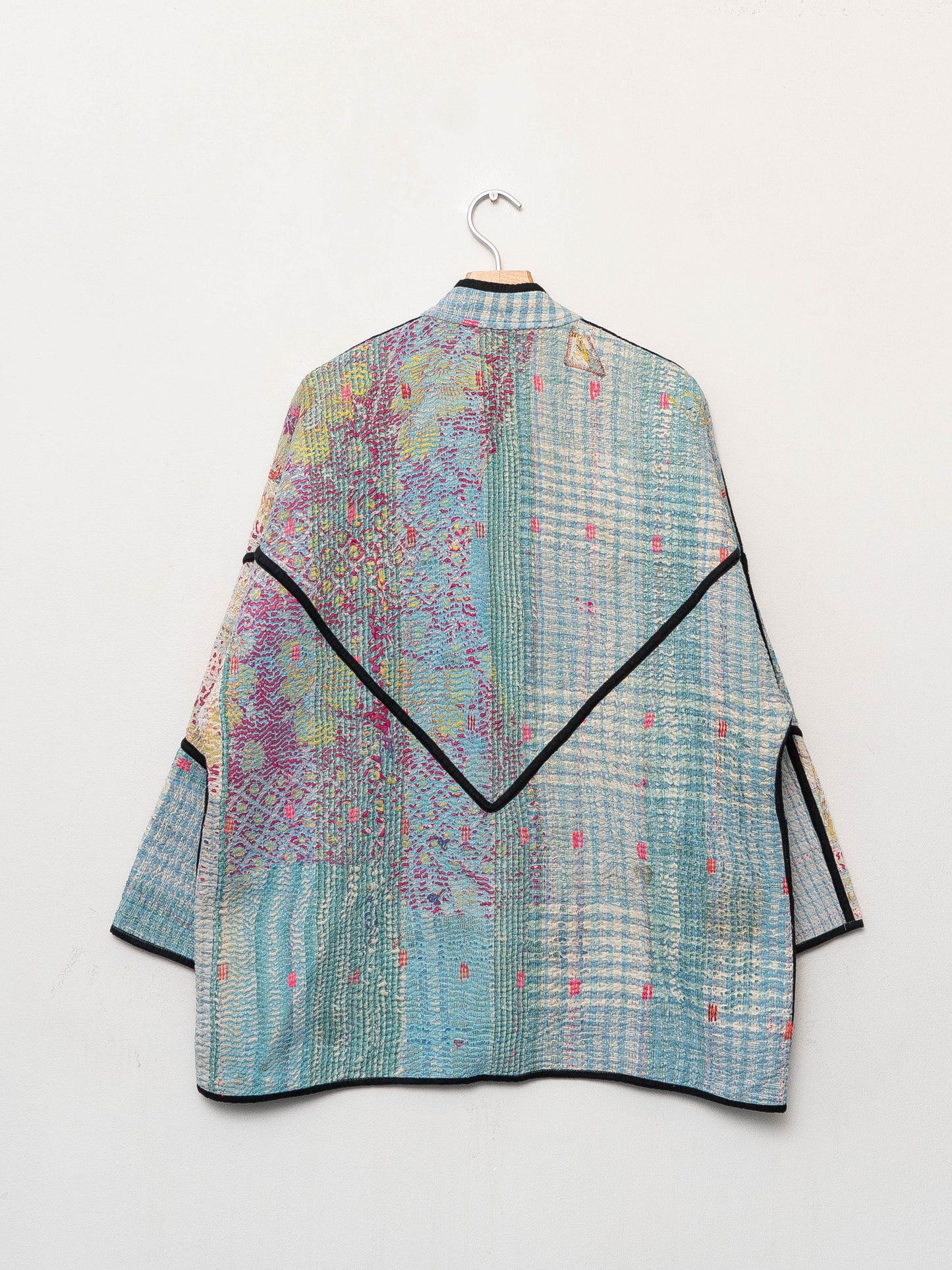 The Narmada Quilted Patchwork Kantha Jacket