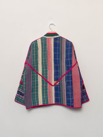 The Ladhiya Quilted Patchwork Kantha Jacket