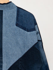 The Kaira Cropped Denim Jacket - Small - Wholesale