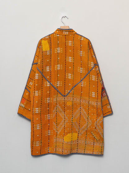 The Sai Quilted Patchwork Kantha Coat