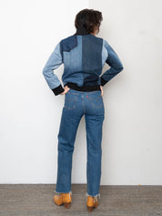 The Veda Denim Bomber Jacket - Small