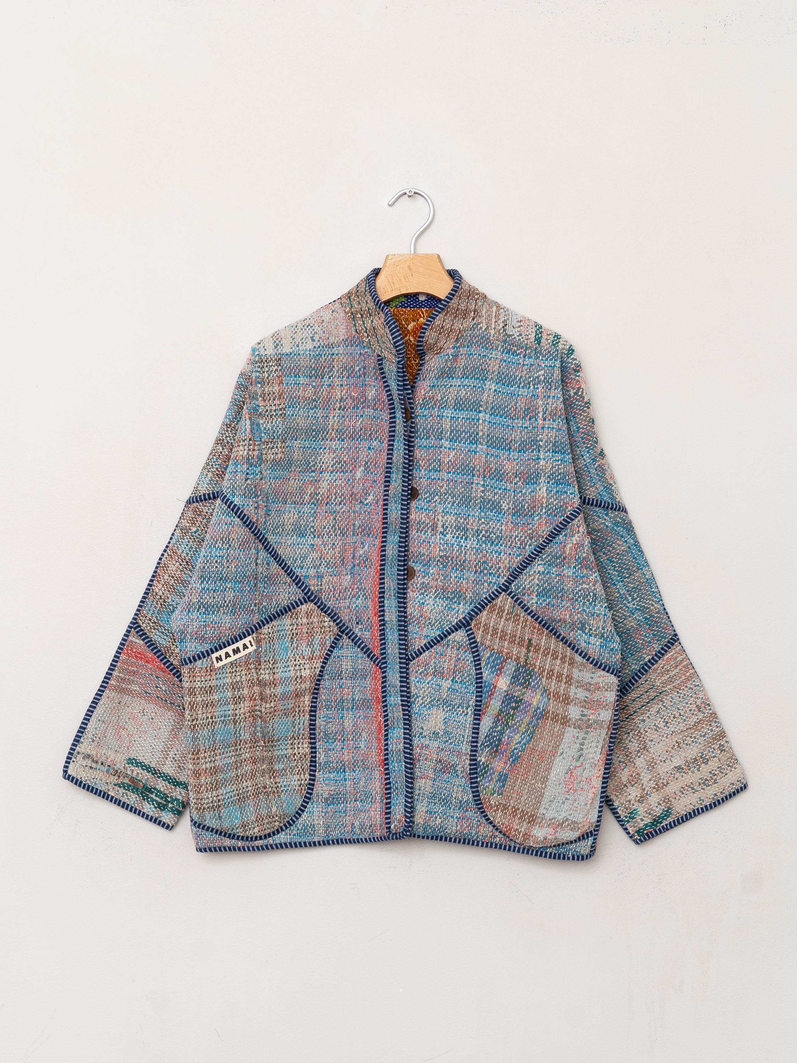 The Ladhiya Quilted Patchwork Kantha Jacket