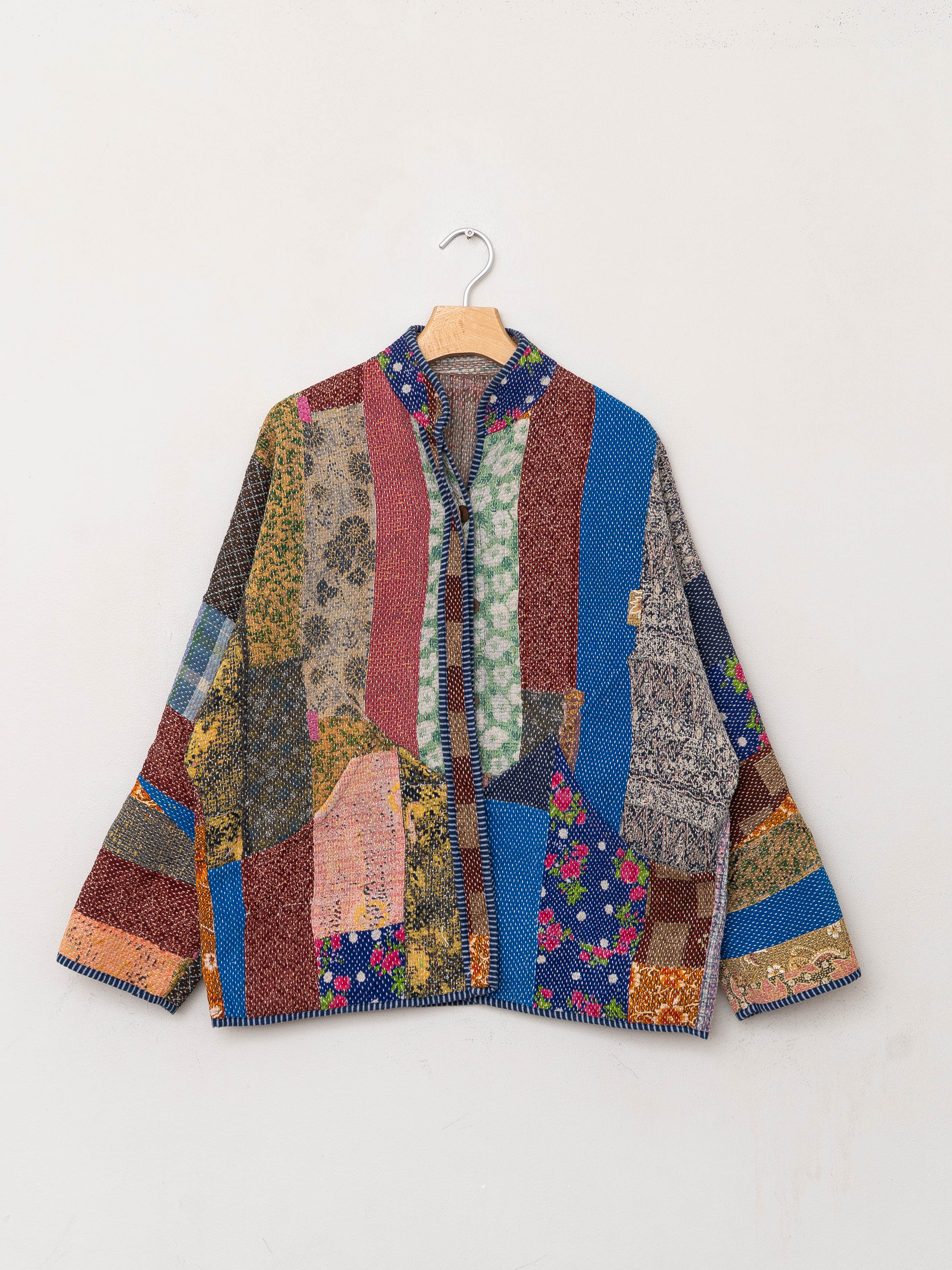 The Ladhiya Quilted Patchwork Kantha Jacket