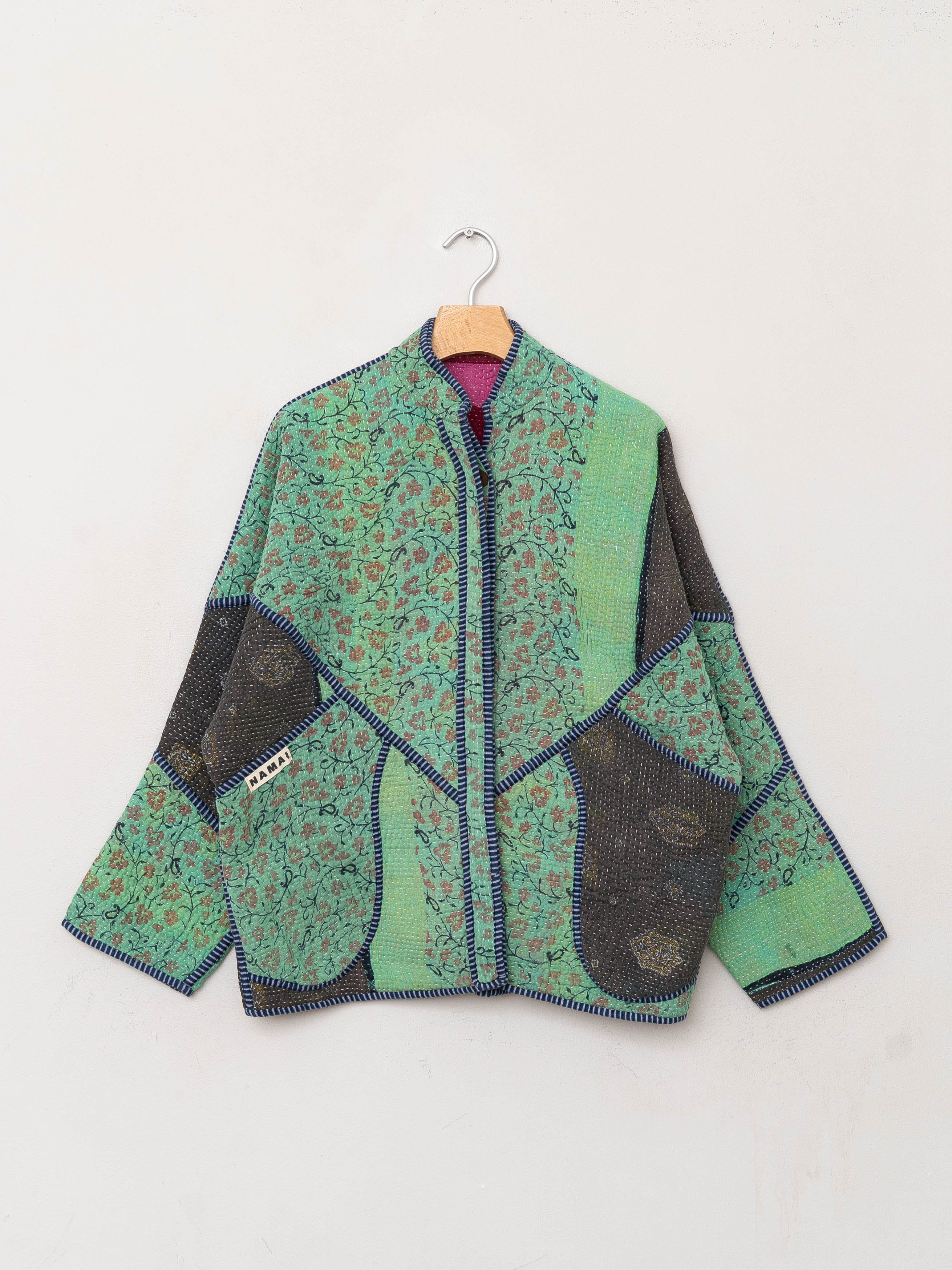 The Ladhiya Quilted Patchwork Kantha Jacket
