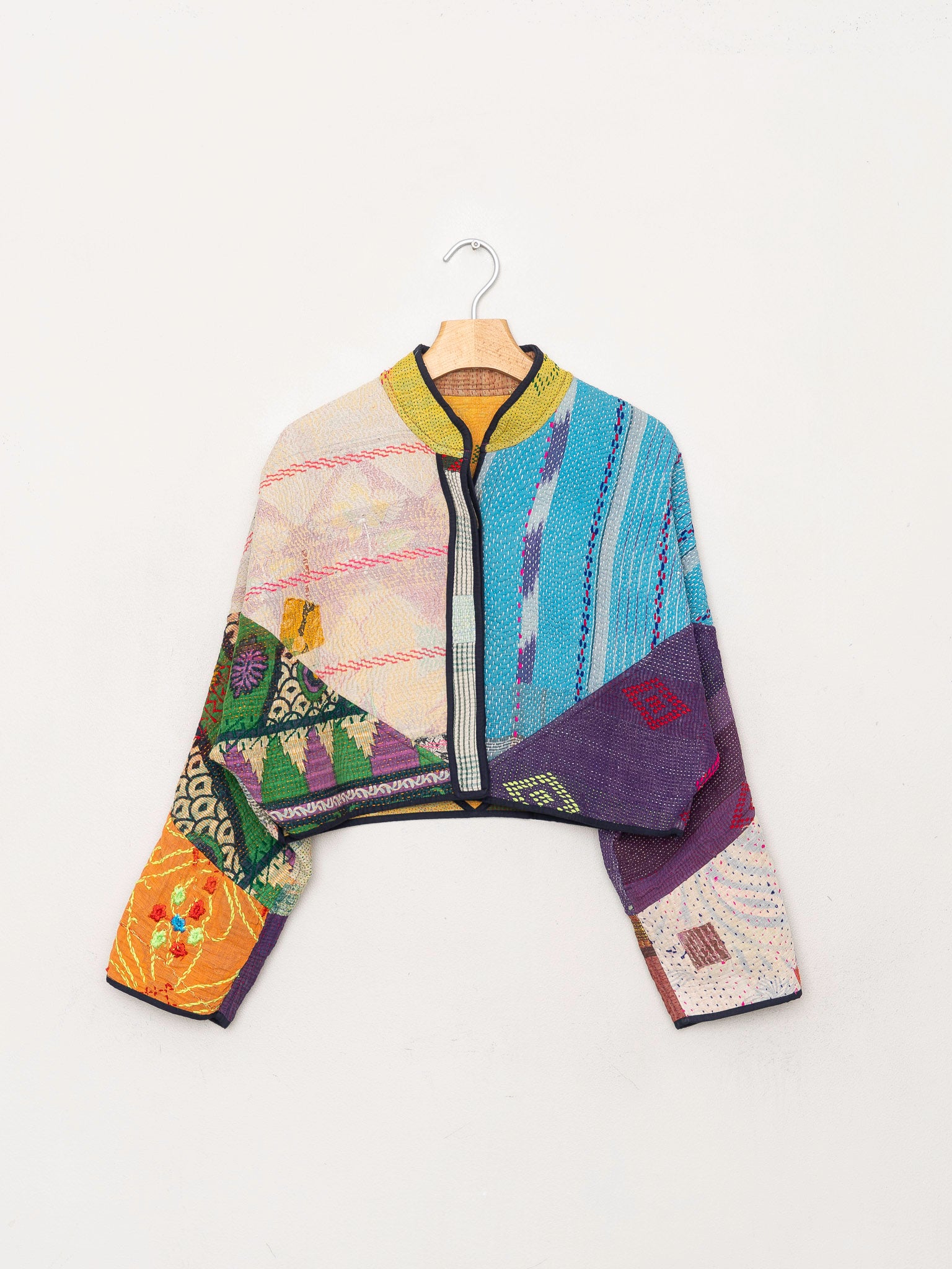 The Kaira Cropped Quilted Patchwork Kantha Jacket Wholesale