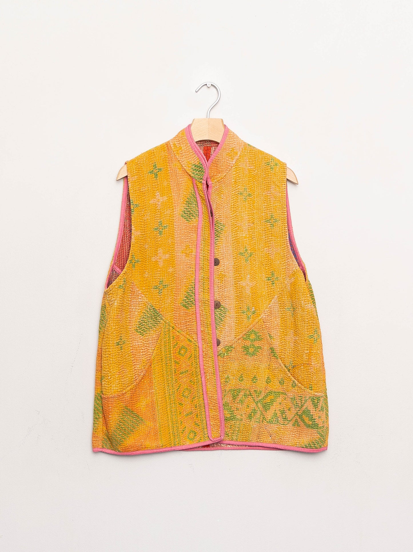 The Ladhiya Quilted Patchwork Kantha Vest