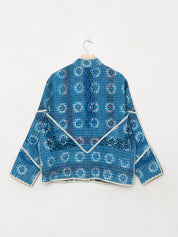 The Ladhiya Petite Quilted Indigo Kantha Jacket