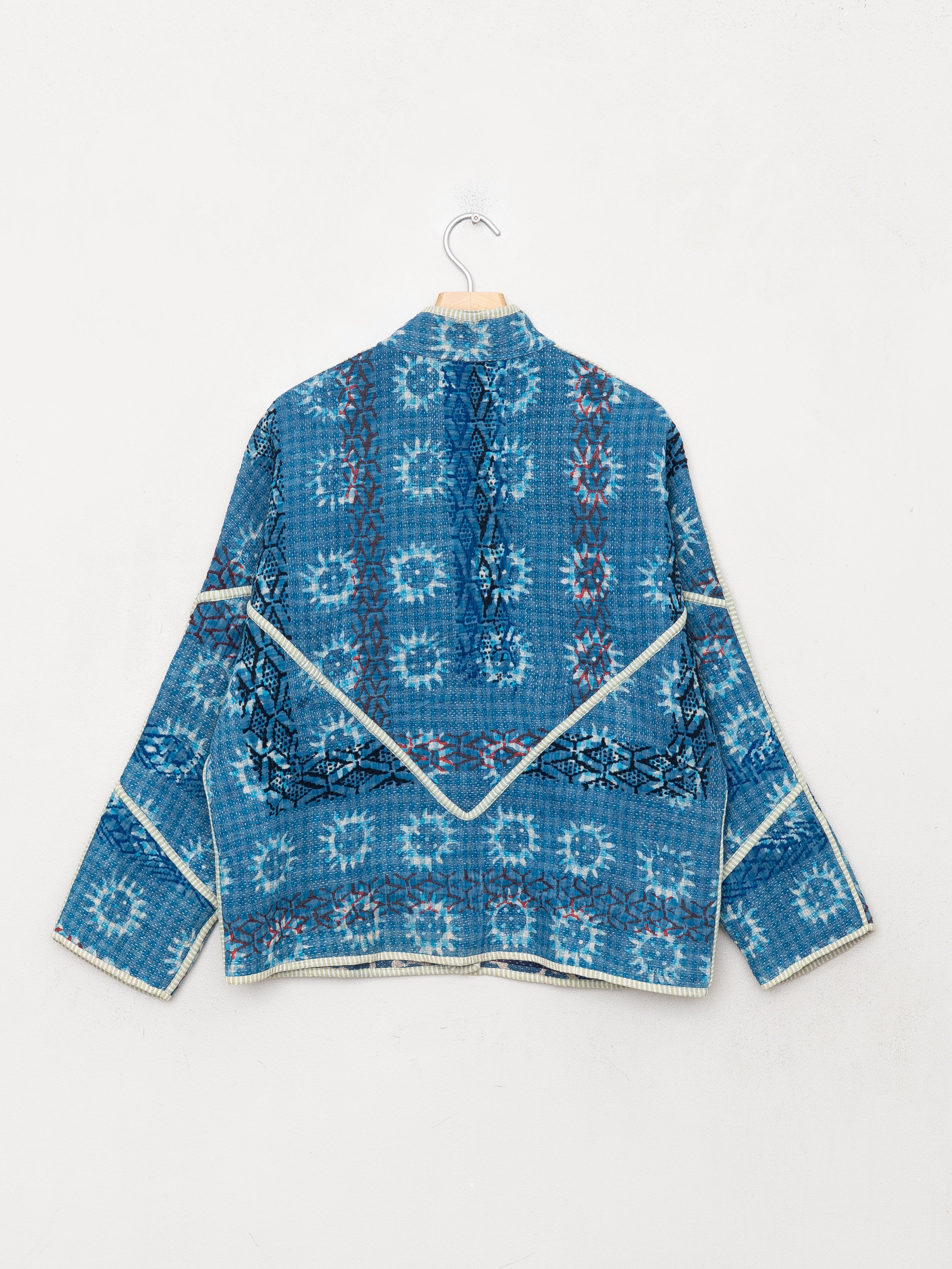 The Ladhiya Petite Quilted Indigo Kantha Jacket