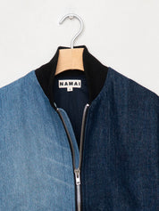 The Veda Denim Bomber Jacket - Small