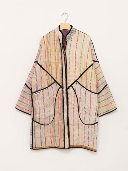 The Sai Quilted Patchwork Kantha Coat