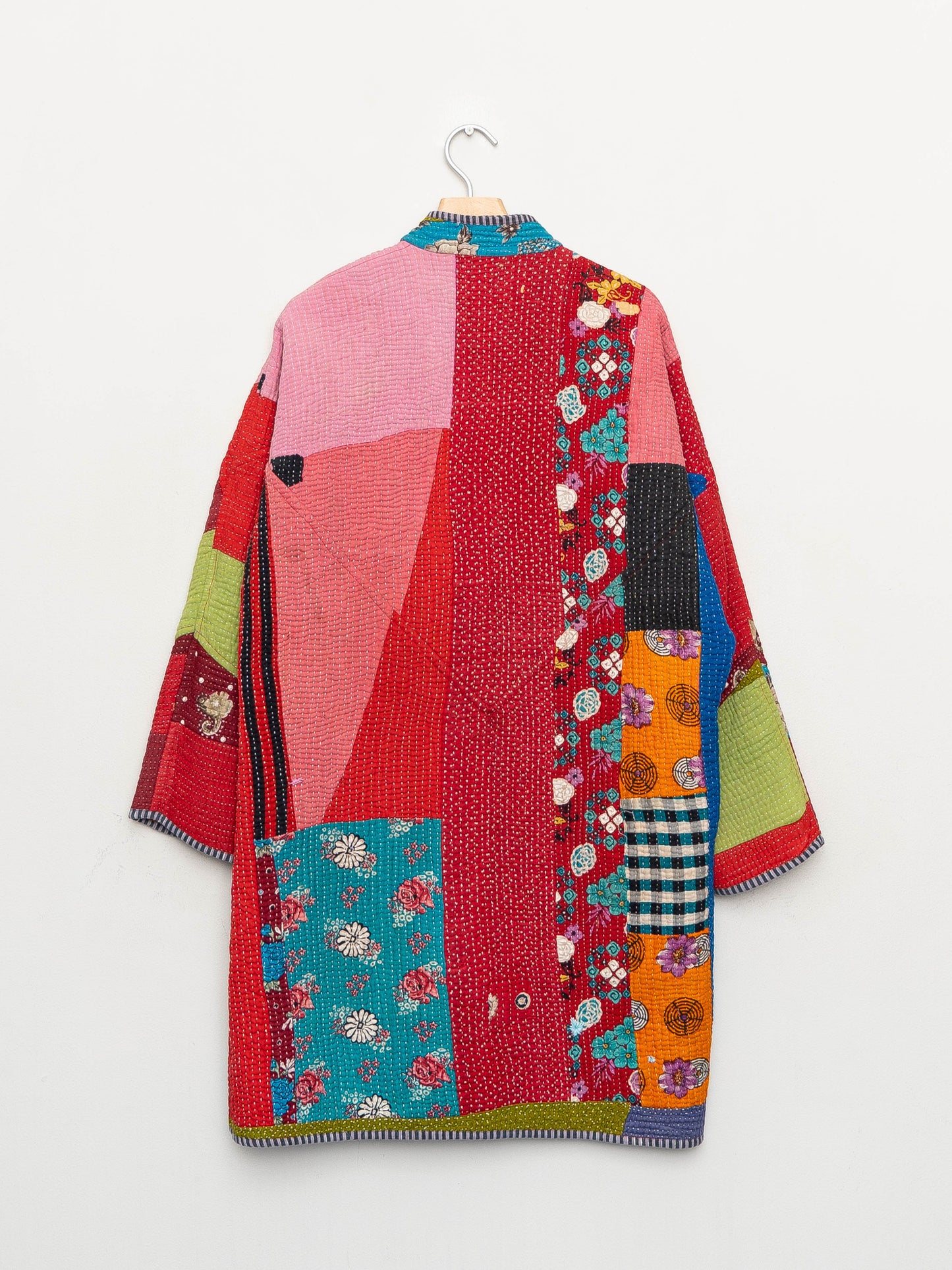 The Sai Quilted Patchwork Kantha Coat