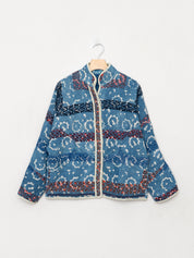 The Ladhiya Petite Quilted Indigo Kantha Jacket
