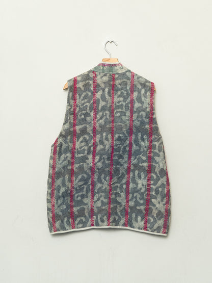 The Ladhiya Quilted Plant Dyed Kantha Vest