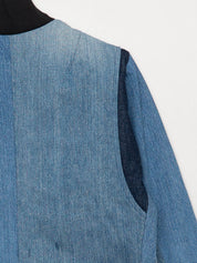 The Veda Denim Bomber Jacket - Small