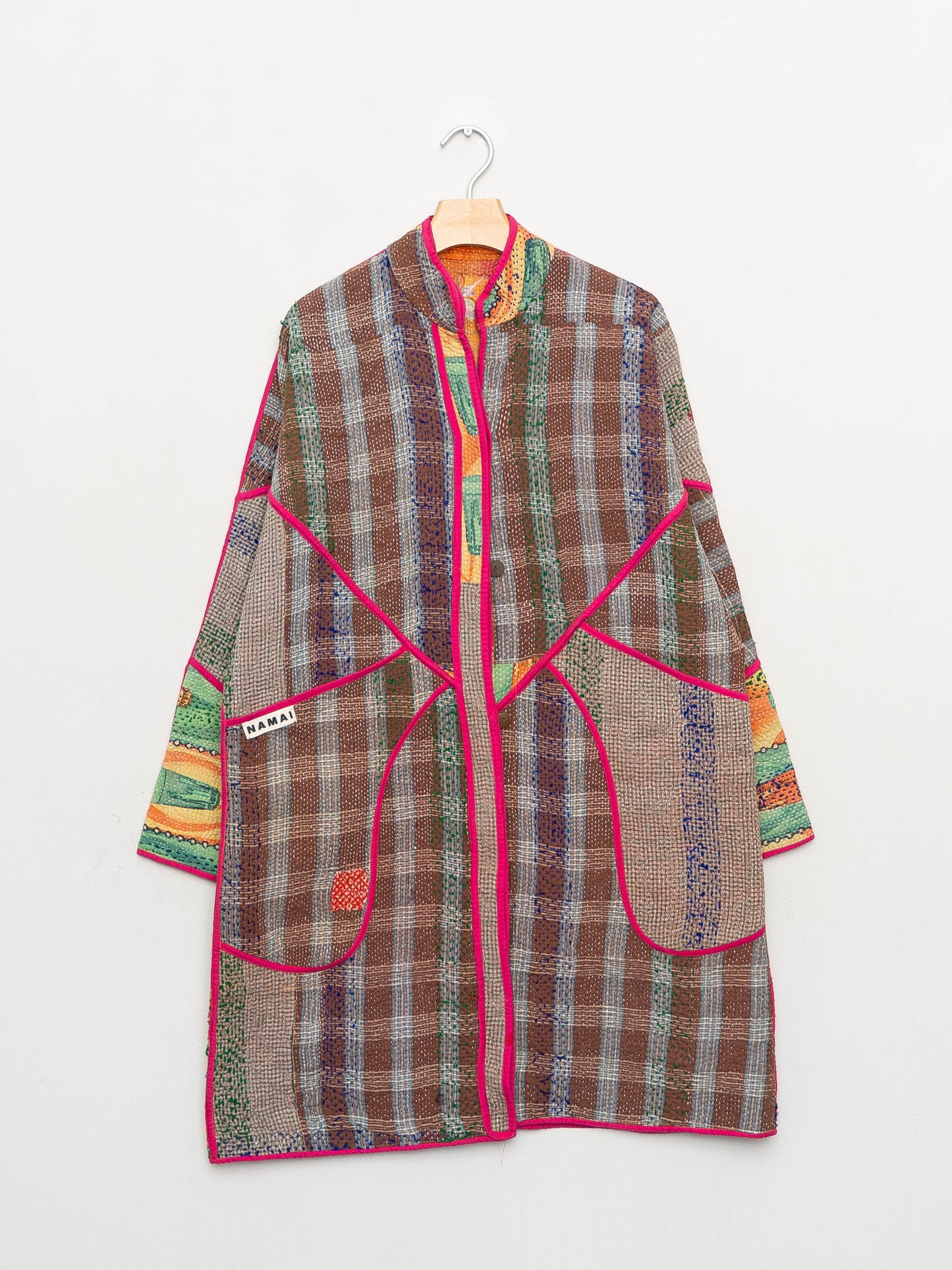 The Sai Quilted Patchwork Kantha Coat