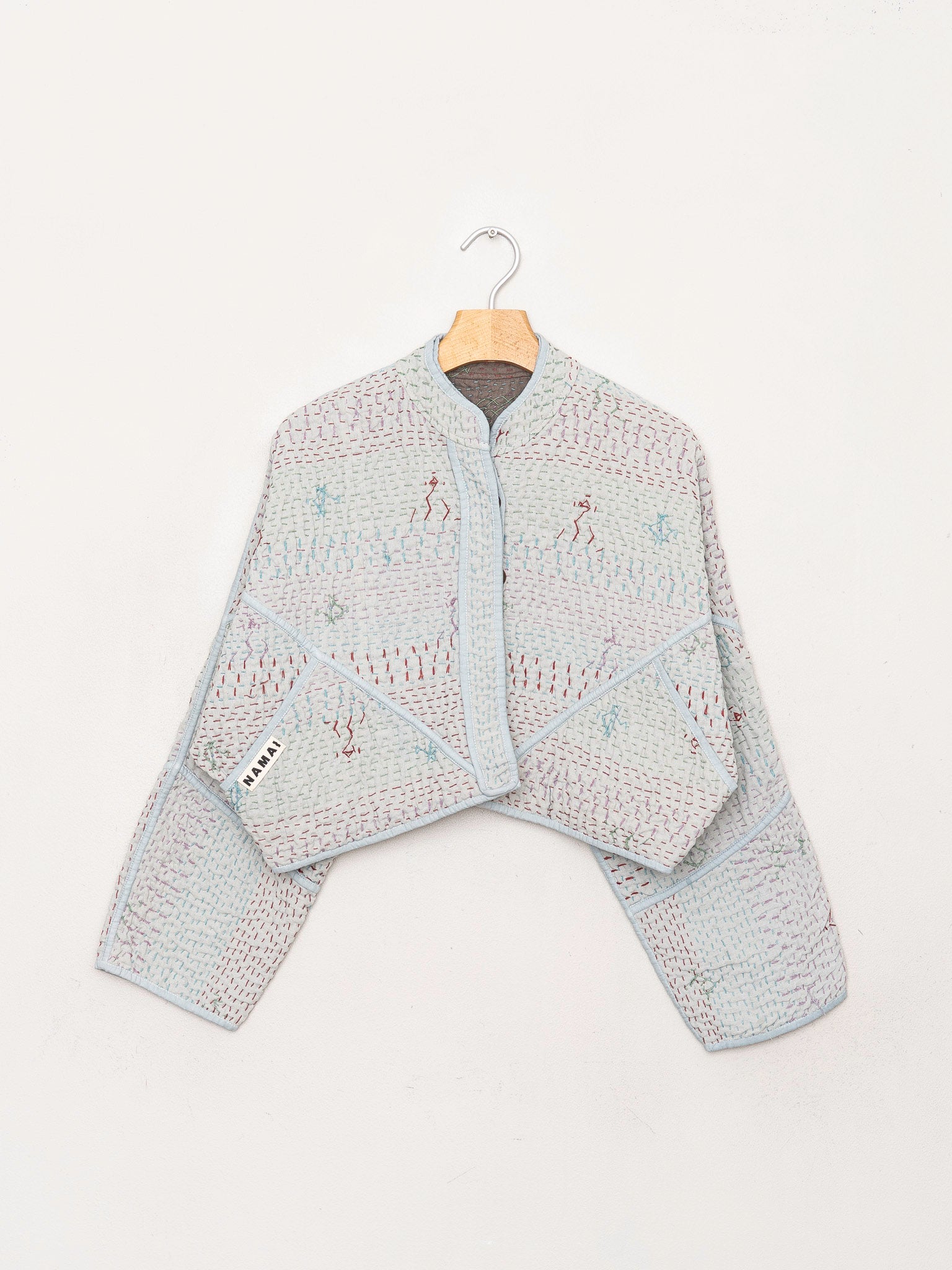 The Kaira Cropped Quilted Saami Kantha Jacket
