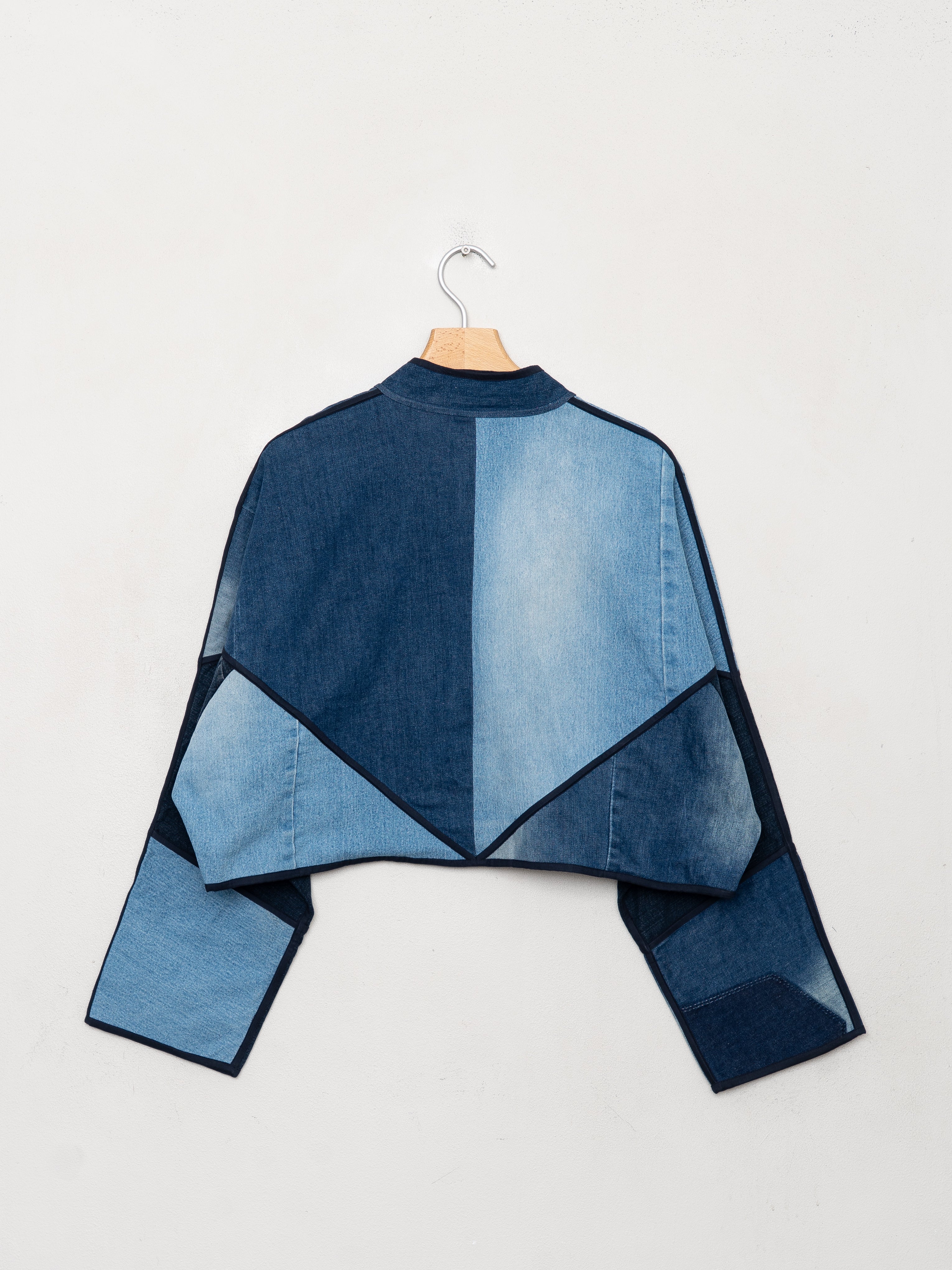 The Kaira Cropped Denim Jacket - Large