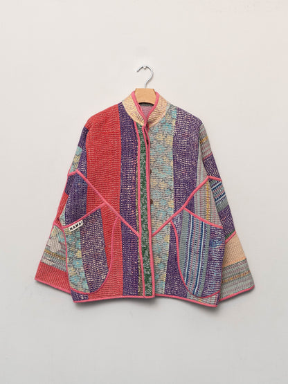 The Ladhiya Quilted Patchwork Kantha Jacket