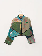 The Kaira Cropped Quilted Patchwork Kantha Jacket Wholesale