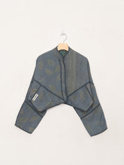 The Kaira Cropped Quilted Indigo Kantha Jacket