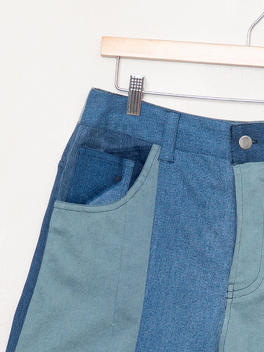 The Bindu Denim Bermuda Culotte Pant - Medium