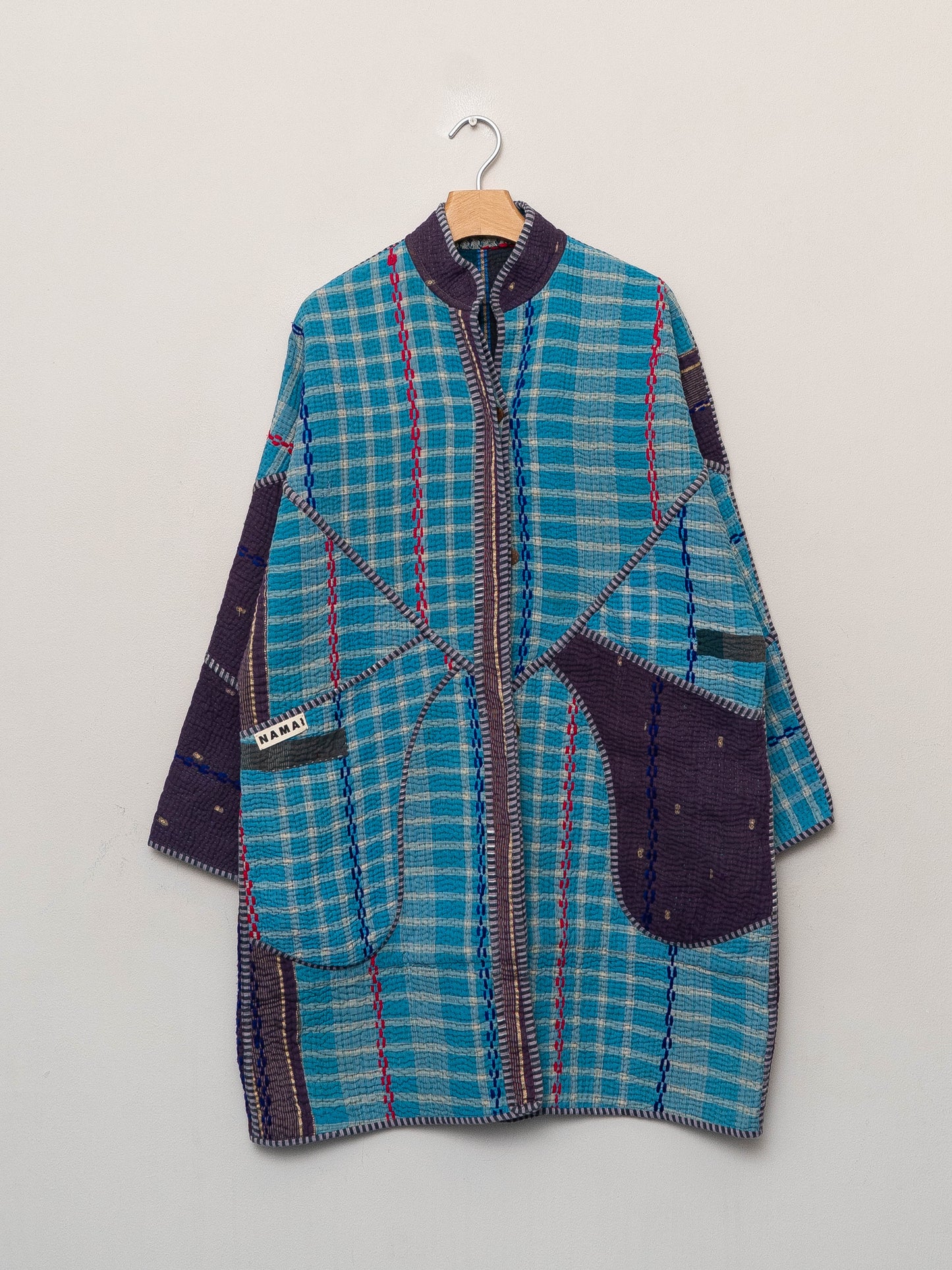 The Sai Quilted Patchwork Kantha Coat