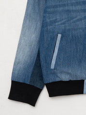 The Veda Denim Bomber Jacket - Small