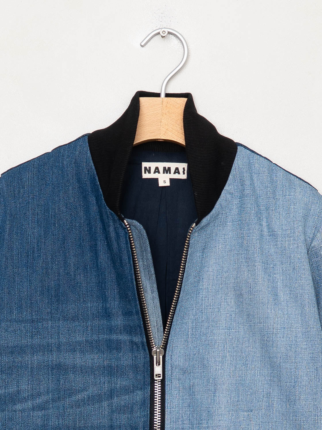 The Veda Denim Bomber Jacket - Small