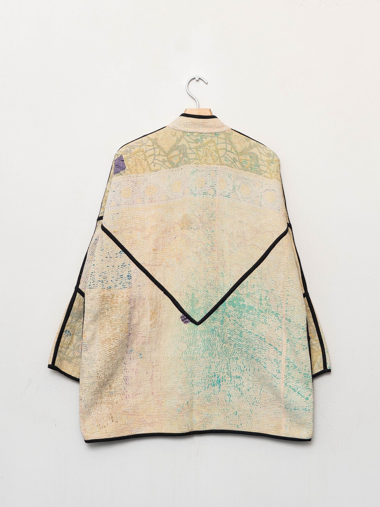 The Narmada Quilted Patchwork Kantha Jacket