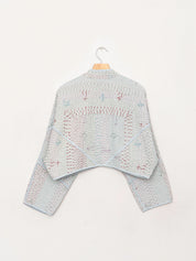 The Kaira Cropped Quilted Saami Kantha Jacket