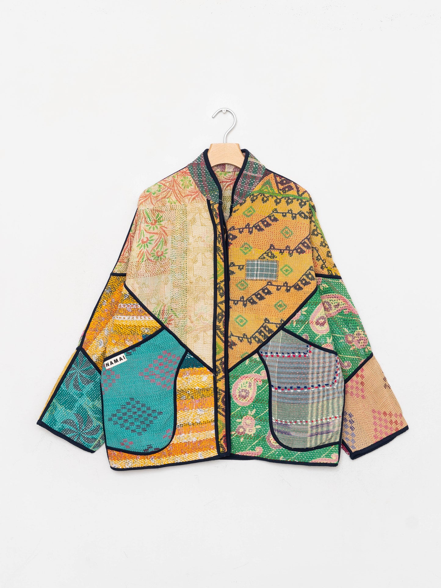 The Ladhiya Quilted Patchwork Kantha Jacket