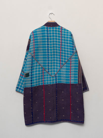 The Sai Quilted Patchwork Kantha Coat