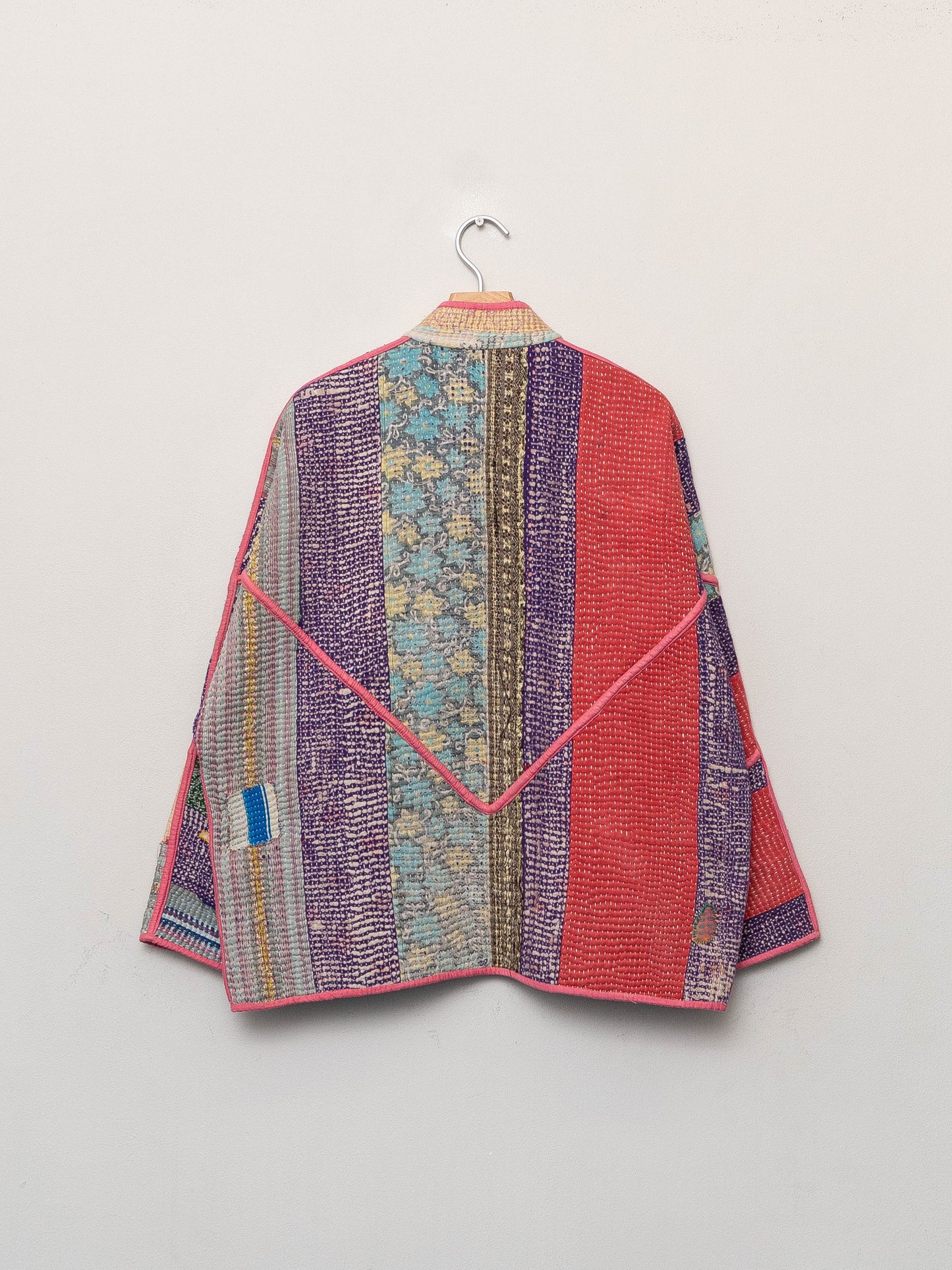 The Ladhiya Quilted Patchwork Kantha Jacket