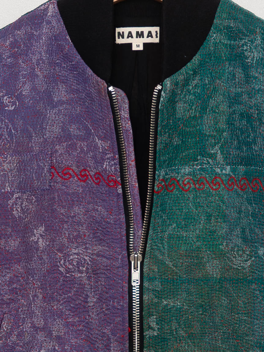 The Veda Quilted One-of-a-Kind Bomber Jacket - Medium