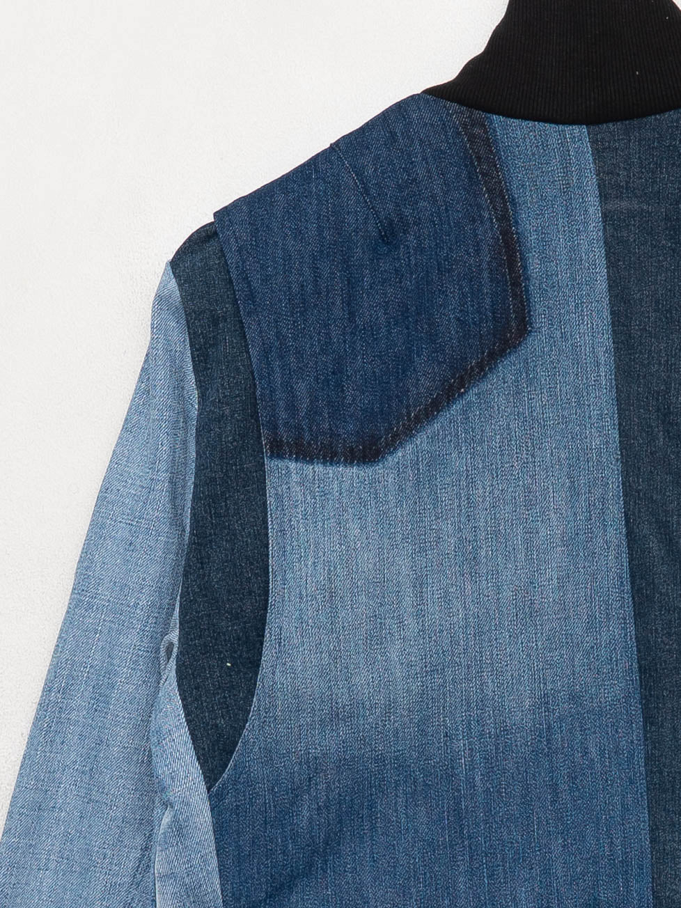 The Veda Denim Bomber Jacket - Small