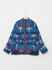 The Ladhiya Quilted Indigo Kantha Jacket