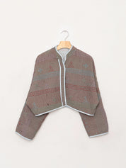 The Kaira Cropped Quilted Saami Kantha Jacket
