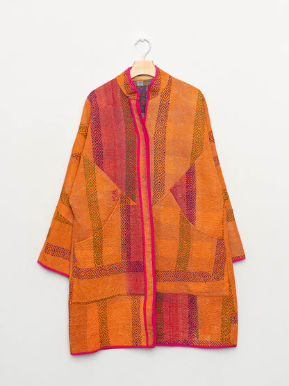 The Sai Quilted Patchwork Kantha Coat