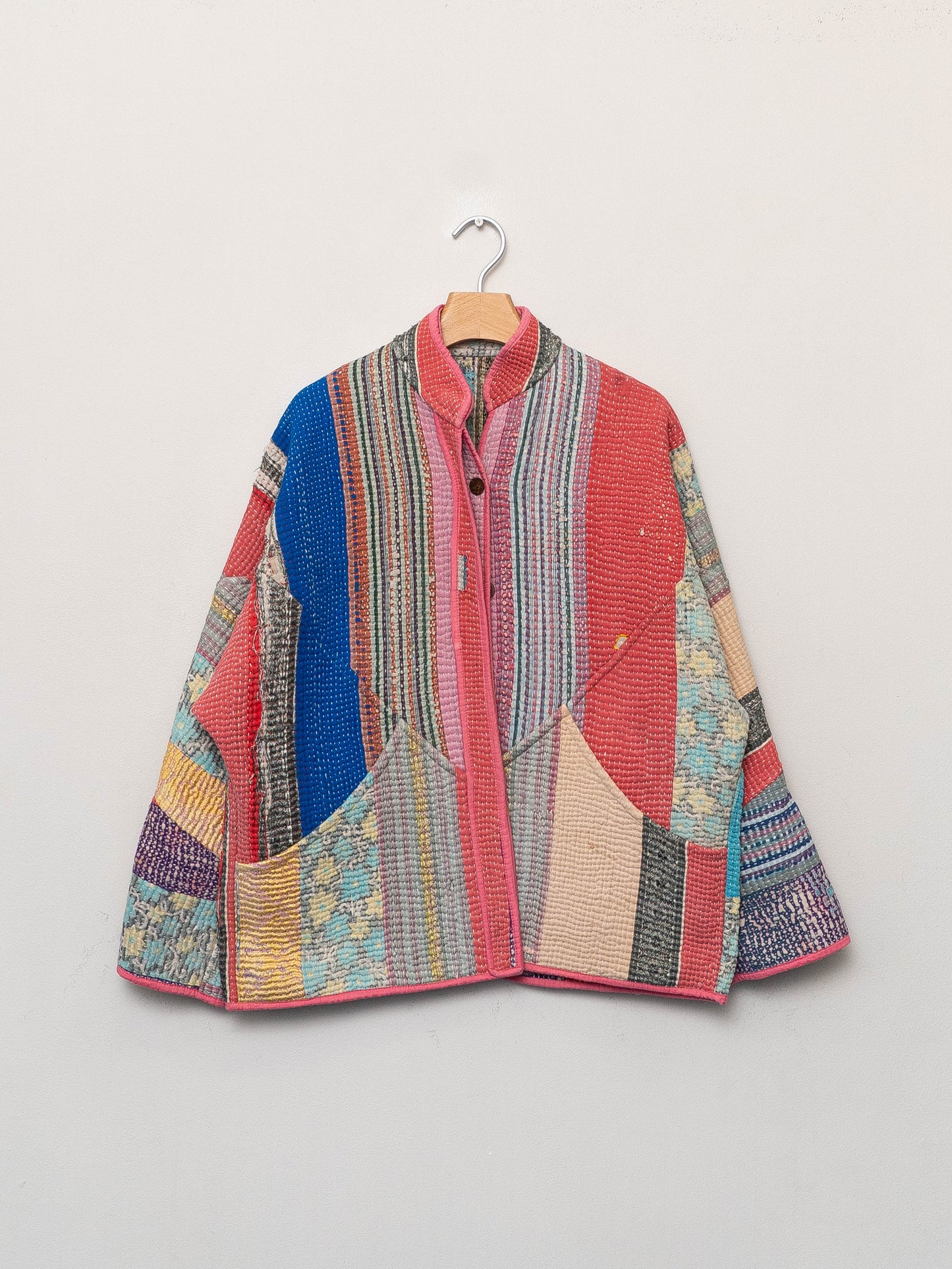 The Ladhiya Quilted Patchwork Kantha Jacket