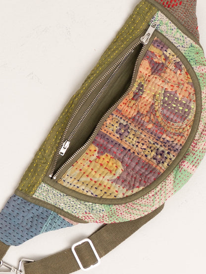 The Faiza Quilted Kantha Belt Bag