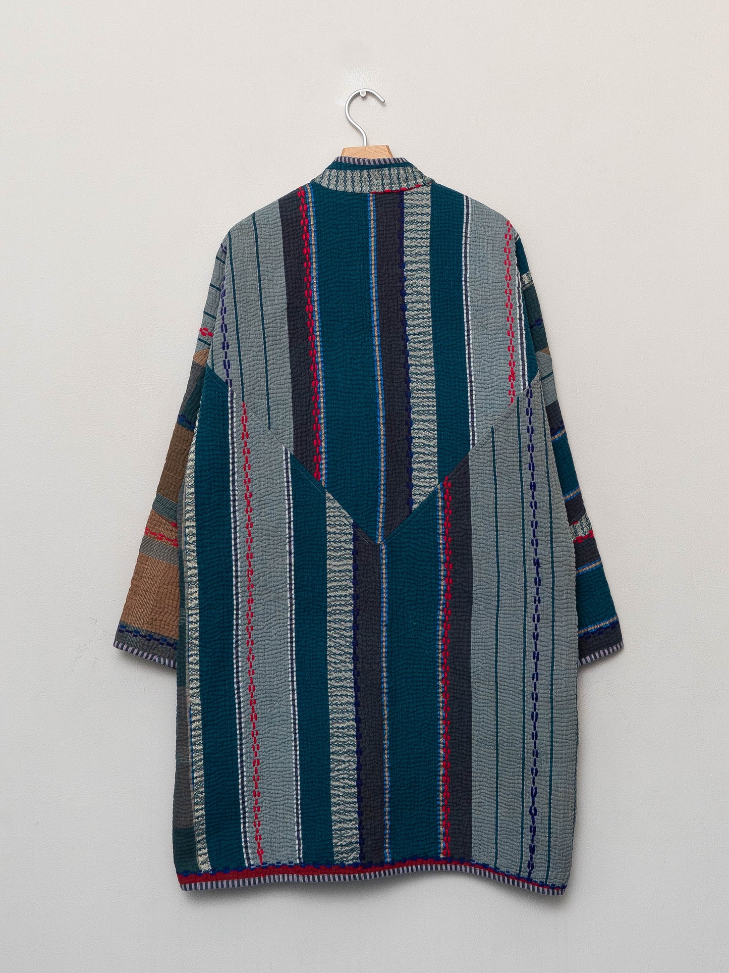 The Sai Quilted Patchwork Kantha Coat